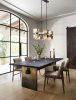 Four Hands Alice Dining Chair, Brennan Dining Table, Ava Linear Chandelier